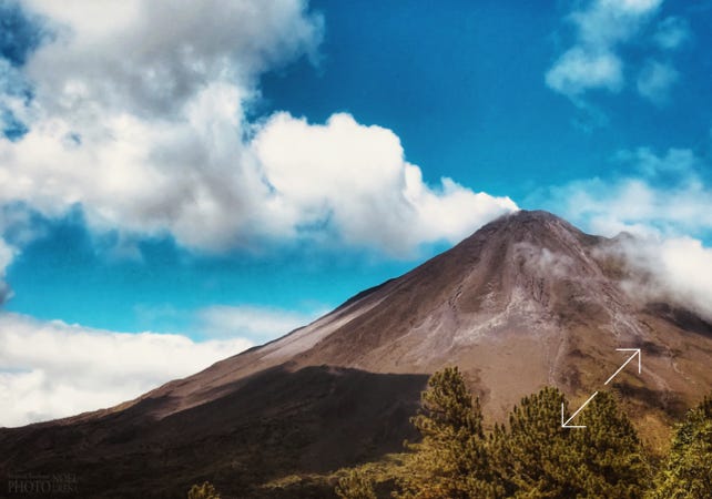 Arenal Volcano Costa Rica, last eruption in 1968